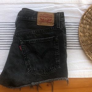 Levi light black denim shorts- size 27